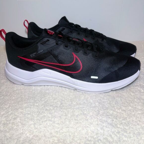 Nike Downshifter 12 Black  / Red Men’s Size 15 Sneakers - Picture 2 of 8